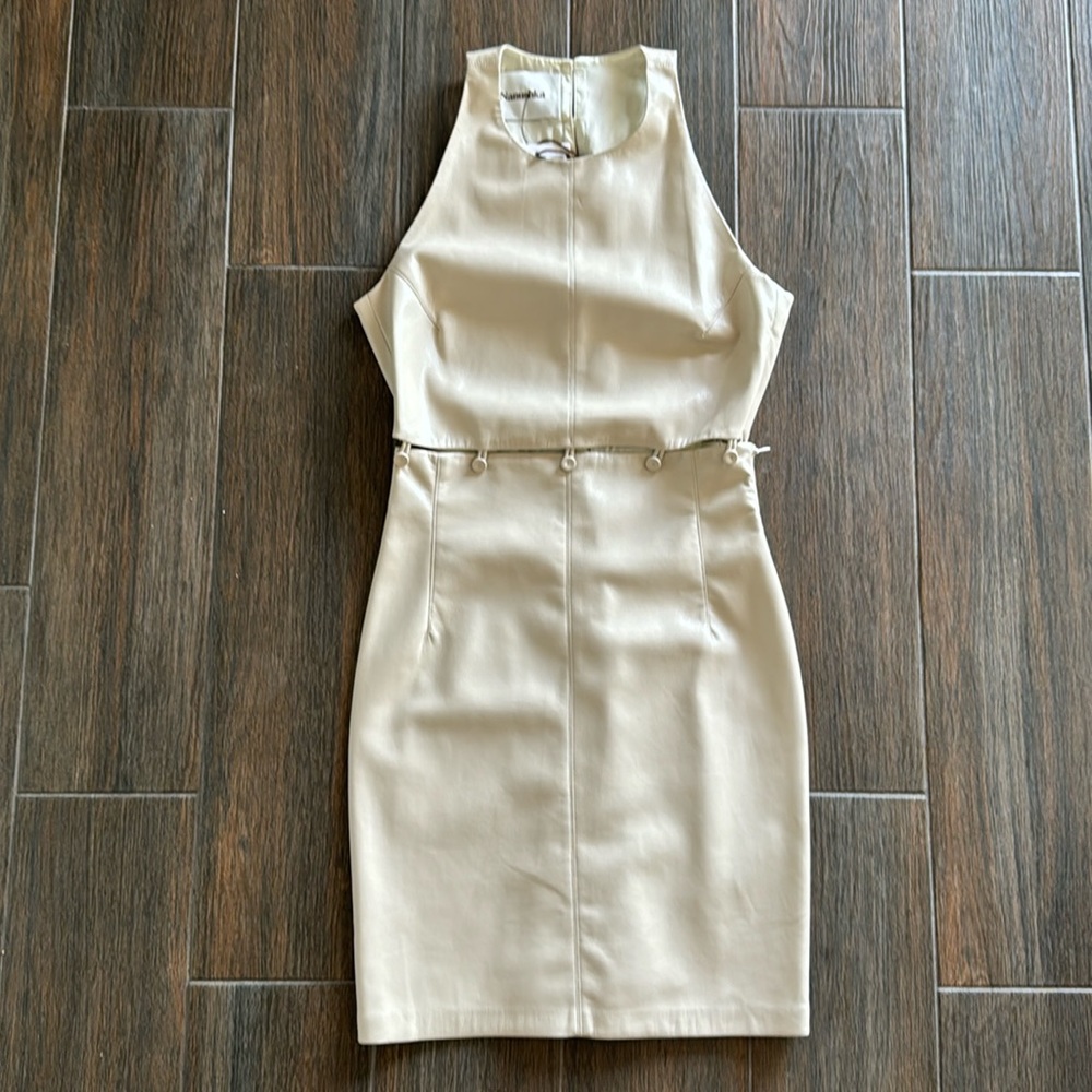 Layan Vegan Leather Mini Dress